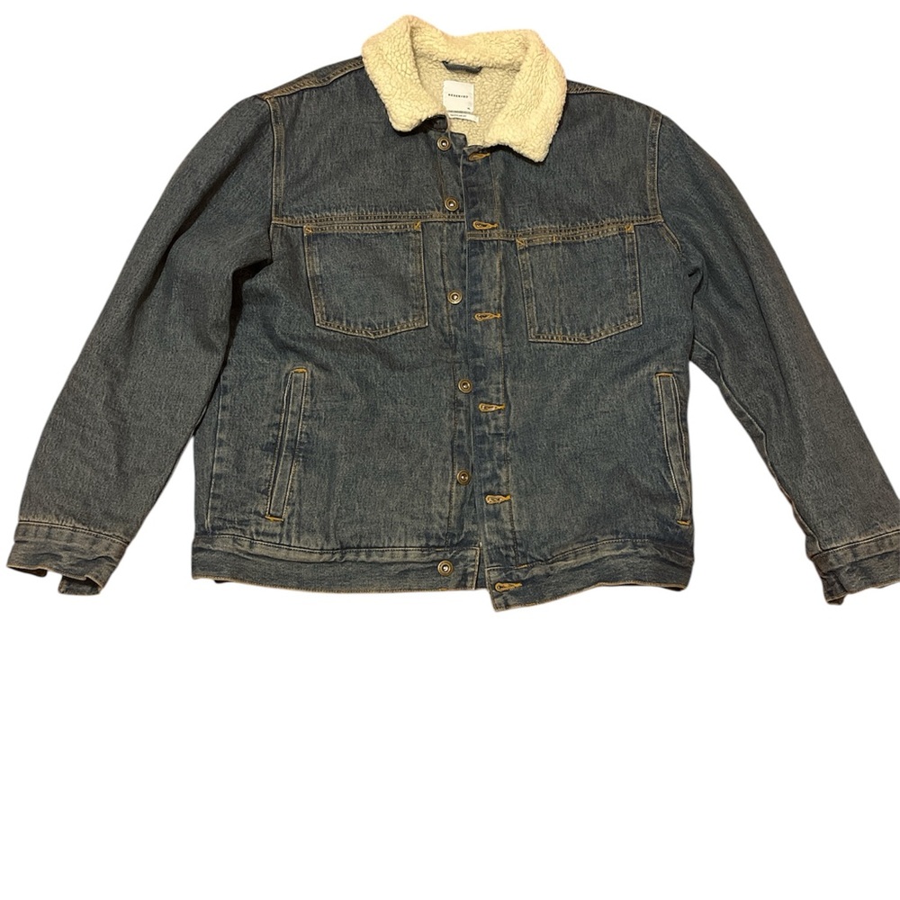 Denim Jacket with Sherpa Collar